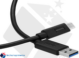 Tronsmart [1 Pack] CC02 Type-C (USB-C) Male to Type-A (USB-A) 3.0 Male Sync & Charging Cable (3.3 Feet, 1 x Black)