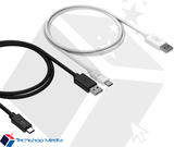 Tronsmart [2 Pack] CC04P Type-C (USB-C) Male to Type-A (USB-A) 2.0 Male Sync & Charging Cable (3.3 Feet, 1 x Black, 1 x White)