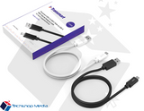 Tronsmart [2 Pack] CC04P Type-C (USB-C) Male to Type-A (USB-A) 2.0 Male Sync & Charging Cable (3.3 Feet, 1 x Black, 1 x White)