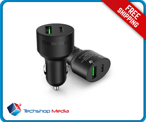 Tronsmart Quick Charge 3.0 & Type-C Dual Ports Car Charger