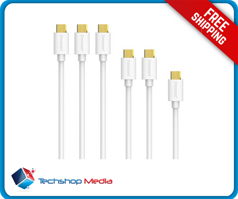 Tronsmart MUPP9 Premium 20AWG USB Cables 6 Pack White(1ft*1+3.3ft*2+6ft*3) with Gold connector